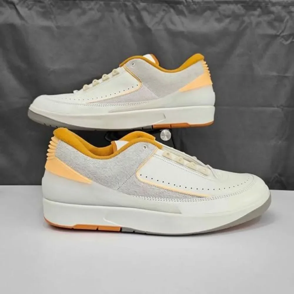 Nike Air Jordan 2 Retro Low Melon Tint Mens Size 16 Off-White Orange Cream NEW